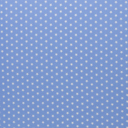 REST 87cm Baumwolle - Sternchen 1cm hellblau